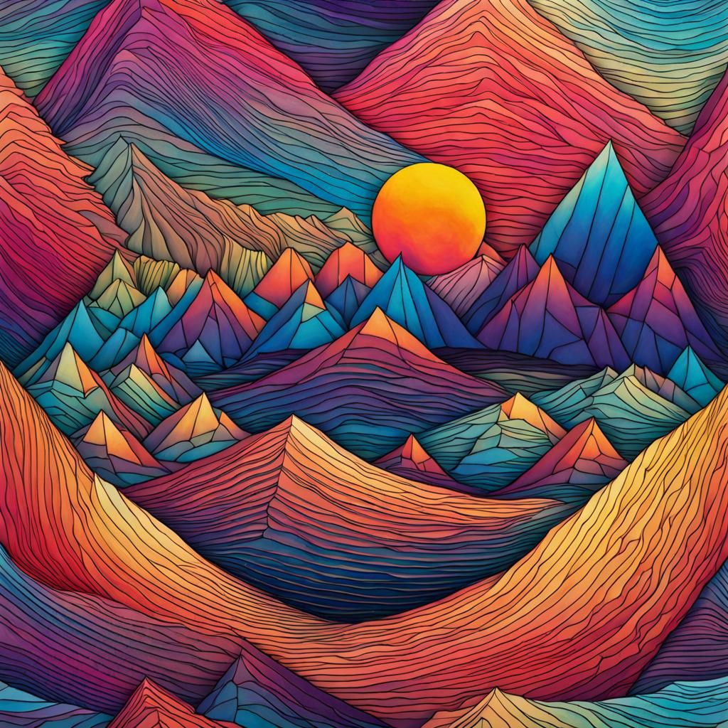 Iridescent Heat Wave: Ashcan School Ink Drawing