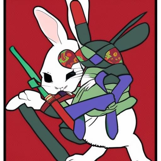 Samurai Rabbits in Fierce Combat