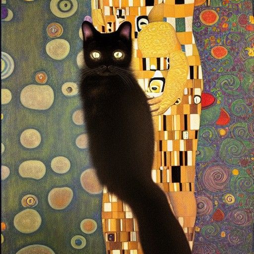 Woman Disapprovingly Looks at Cat: Oil Painting