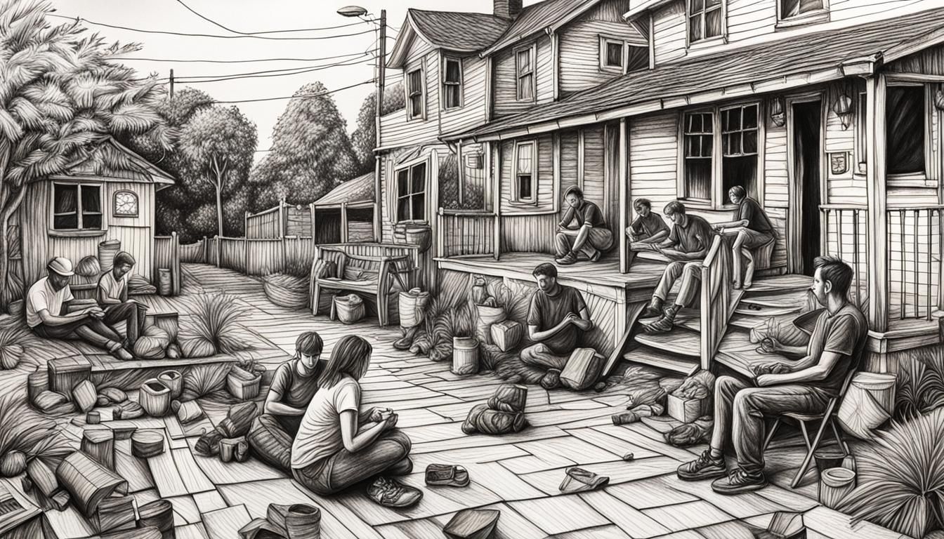 Hyperdetailed Charcoal Drawing During Golden Hour