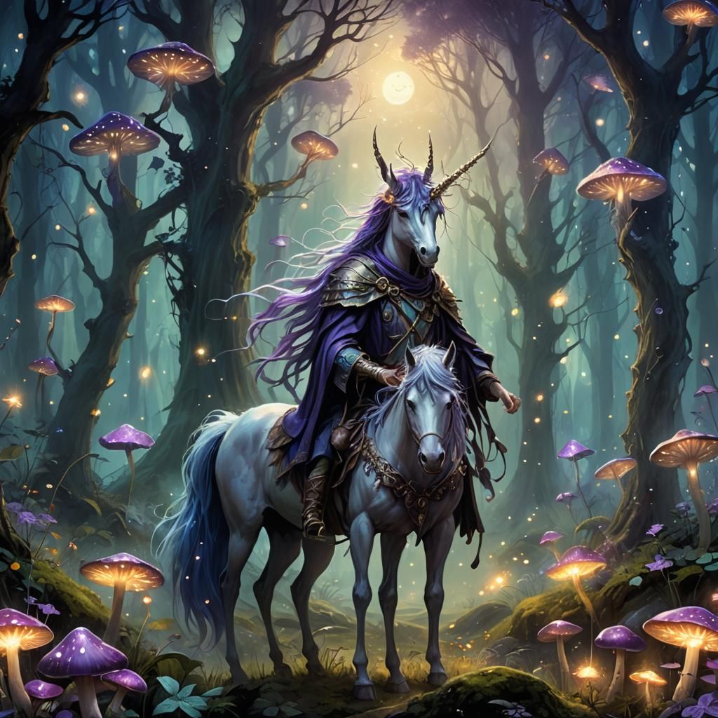Mystical Seeker in Ethereal Faerie Forest