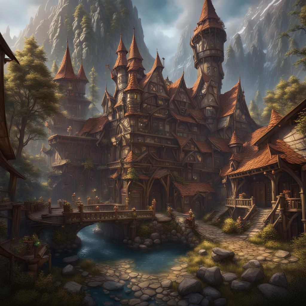 Detailed D&D Shop Map in Fantasy Style