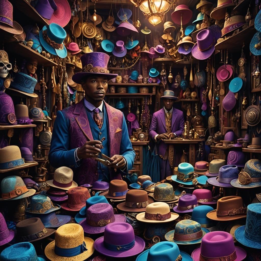 Detailed Voodoo Haberdasher Hats Concept Art