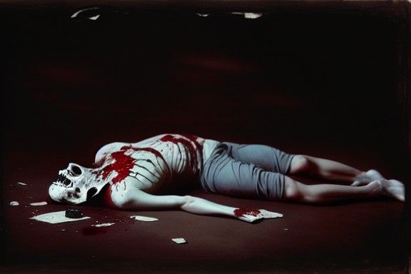 Gruesome Crime Scene: Headless Body in Photo