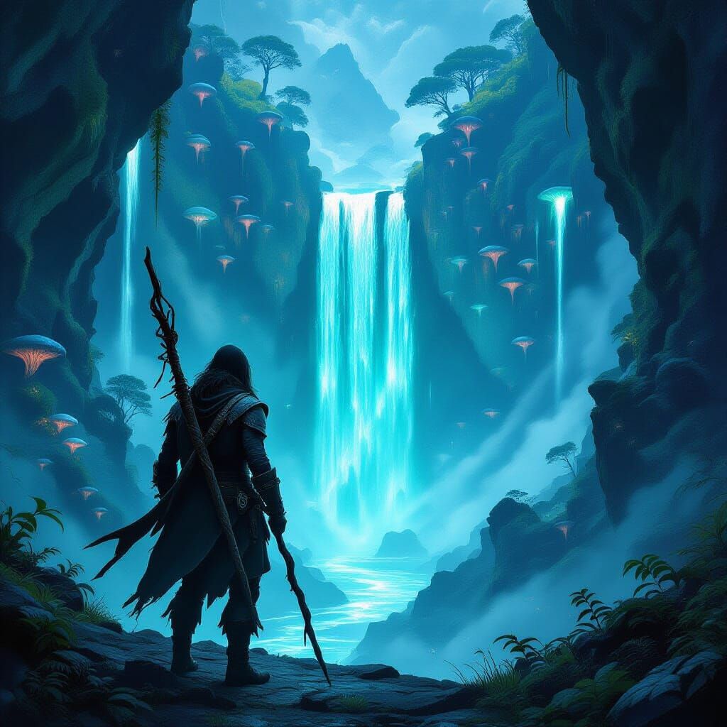Glowing Chasm: Dark Fantasy Explorer