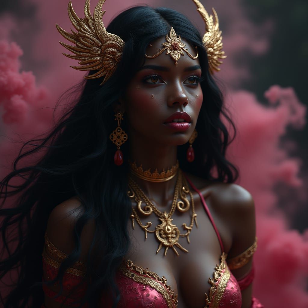 Mystical Woman in Surreal Fantasy Art Style