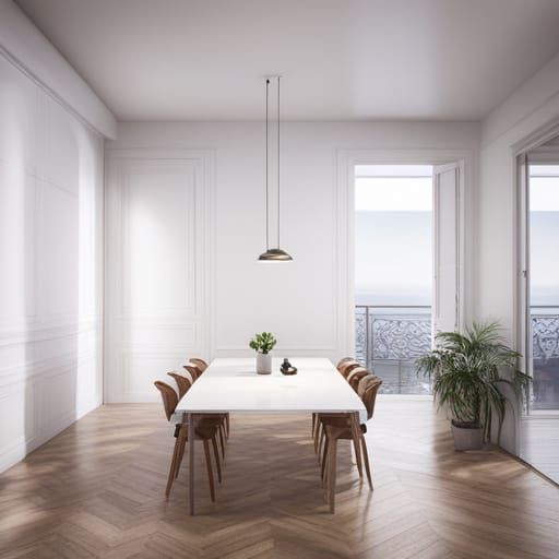 Minimalist White Room with Table in Unreal Engine