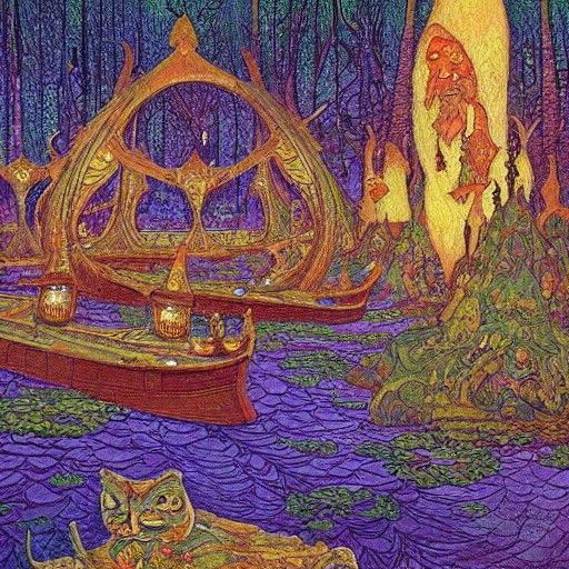 Beauty of Annihilation as Bilibin-Style Illustration