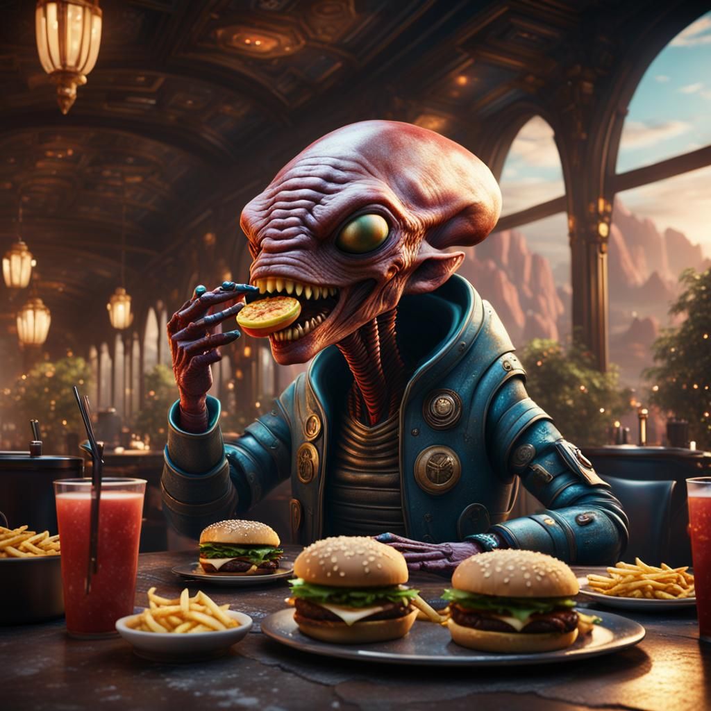 Alien Fine Dining: Burgers on Earth
