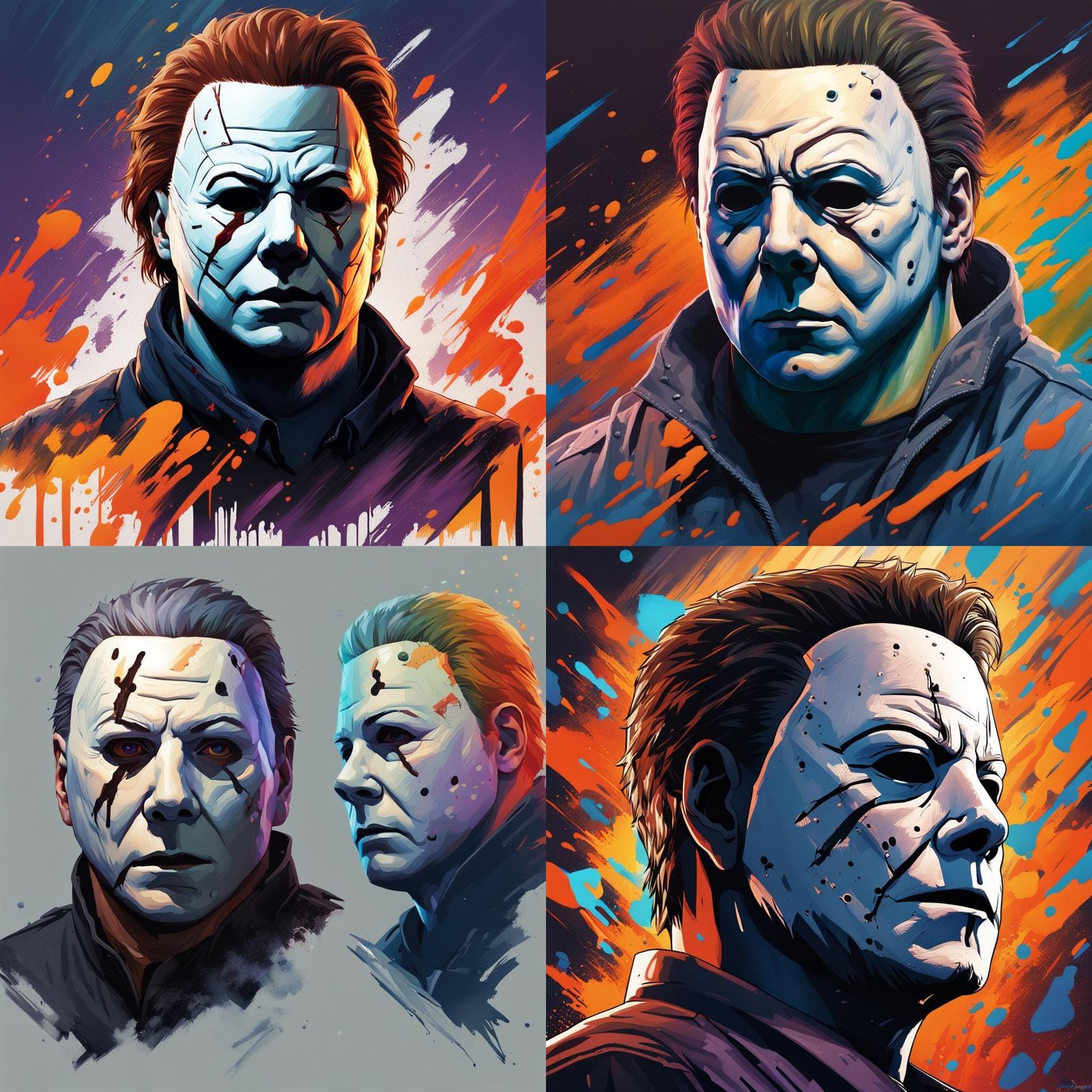 Hyperrealistic Michael Myers Concept Art Portrait