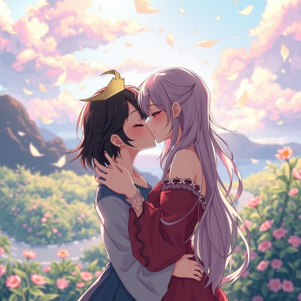 Loving Kiss in Anime Style