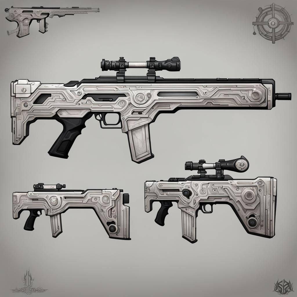Eldritch Runed Bullpup Assault Rifle Design