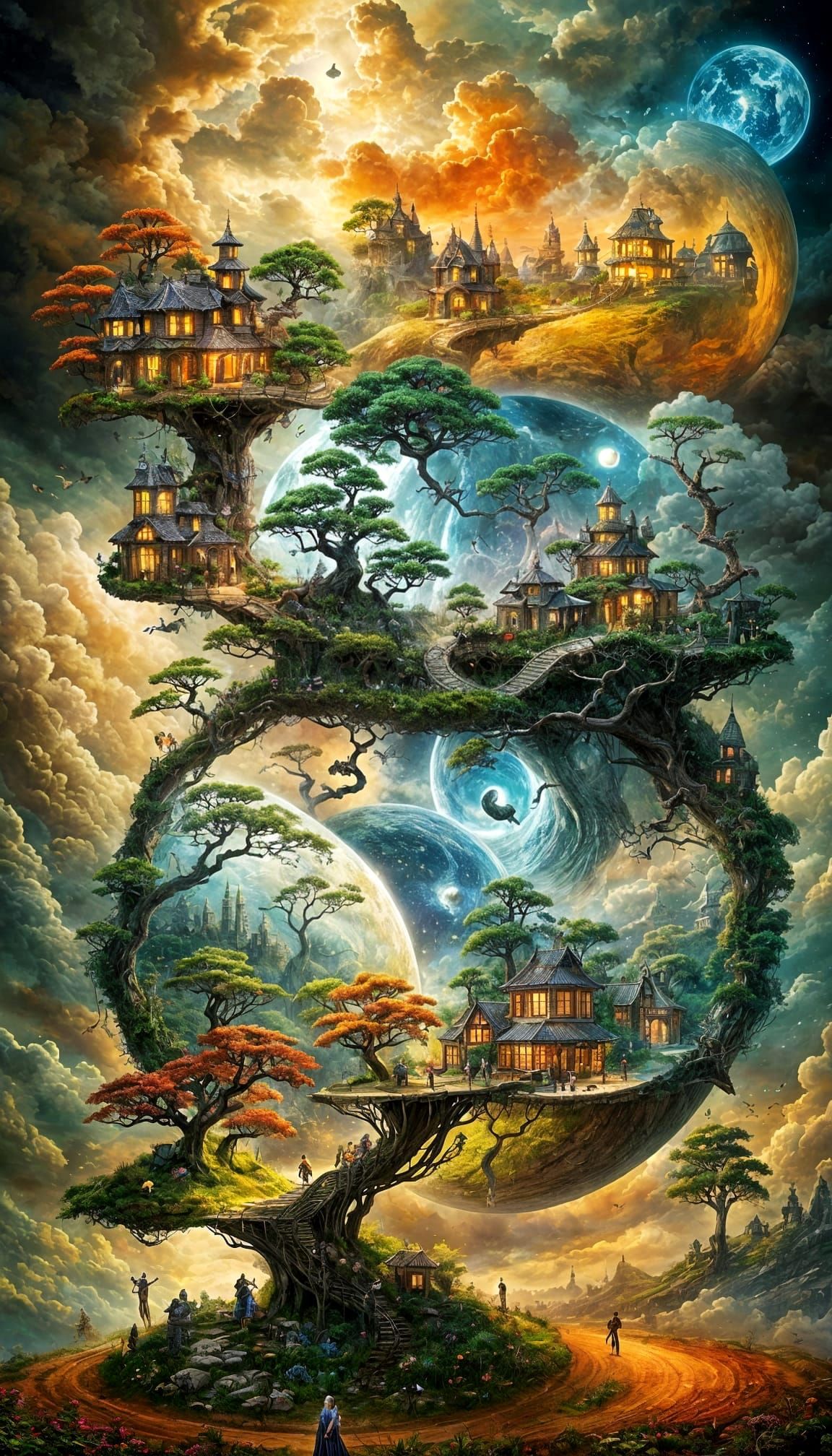 Surreal Stargate: A Fantasycore Dreamscape Collage