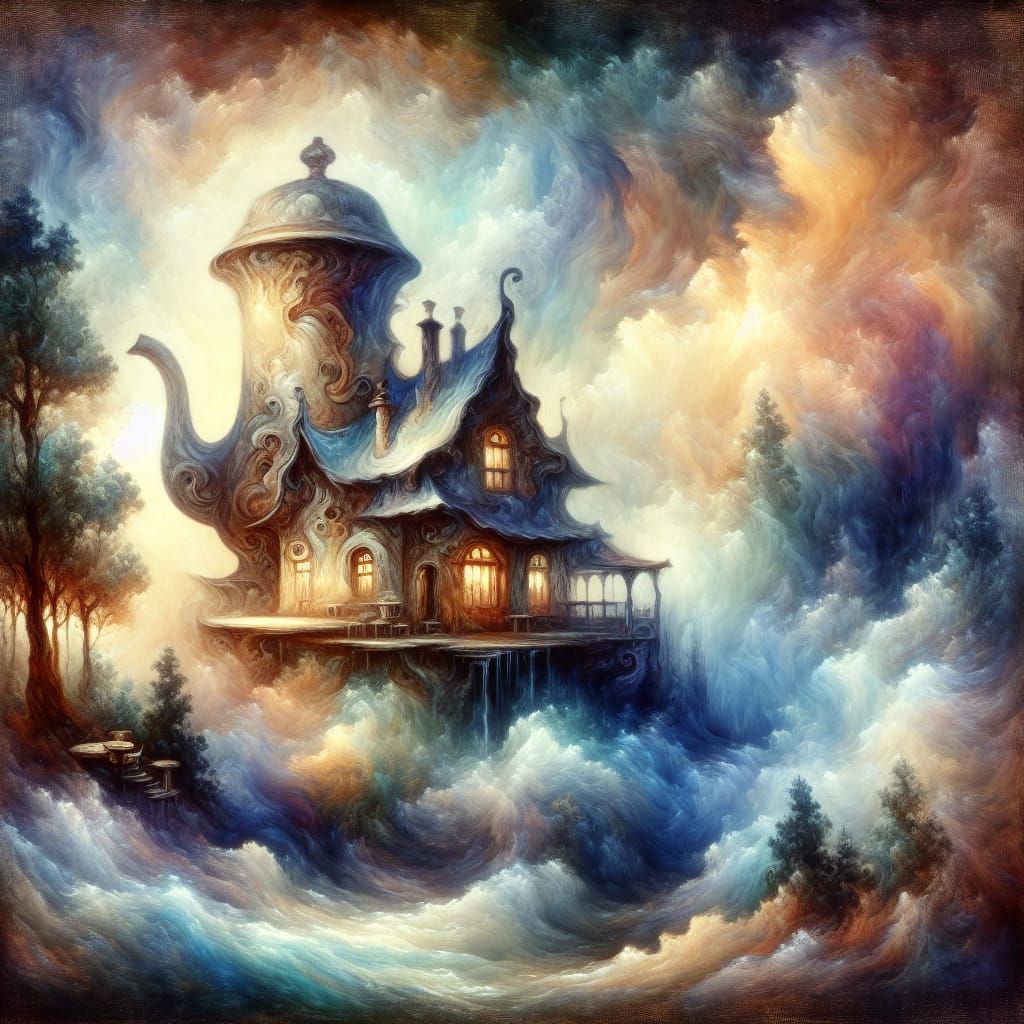 Fairytale Coffee Pot House in Romantic Style
