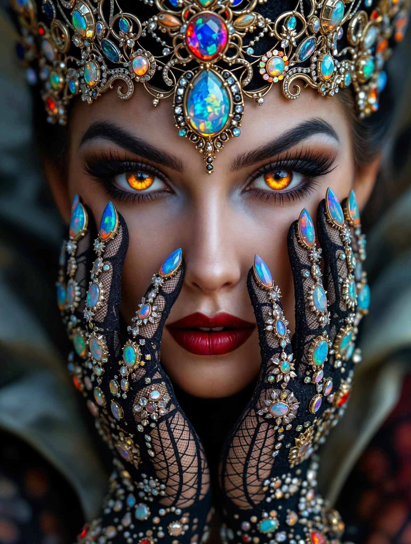 Enchanted Evil Queen with Opal Eyes