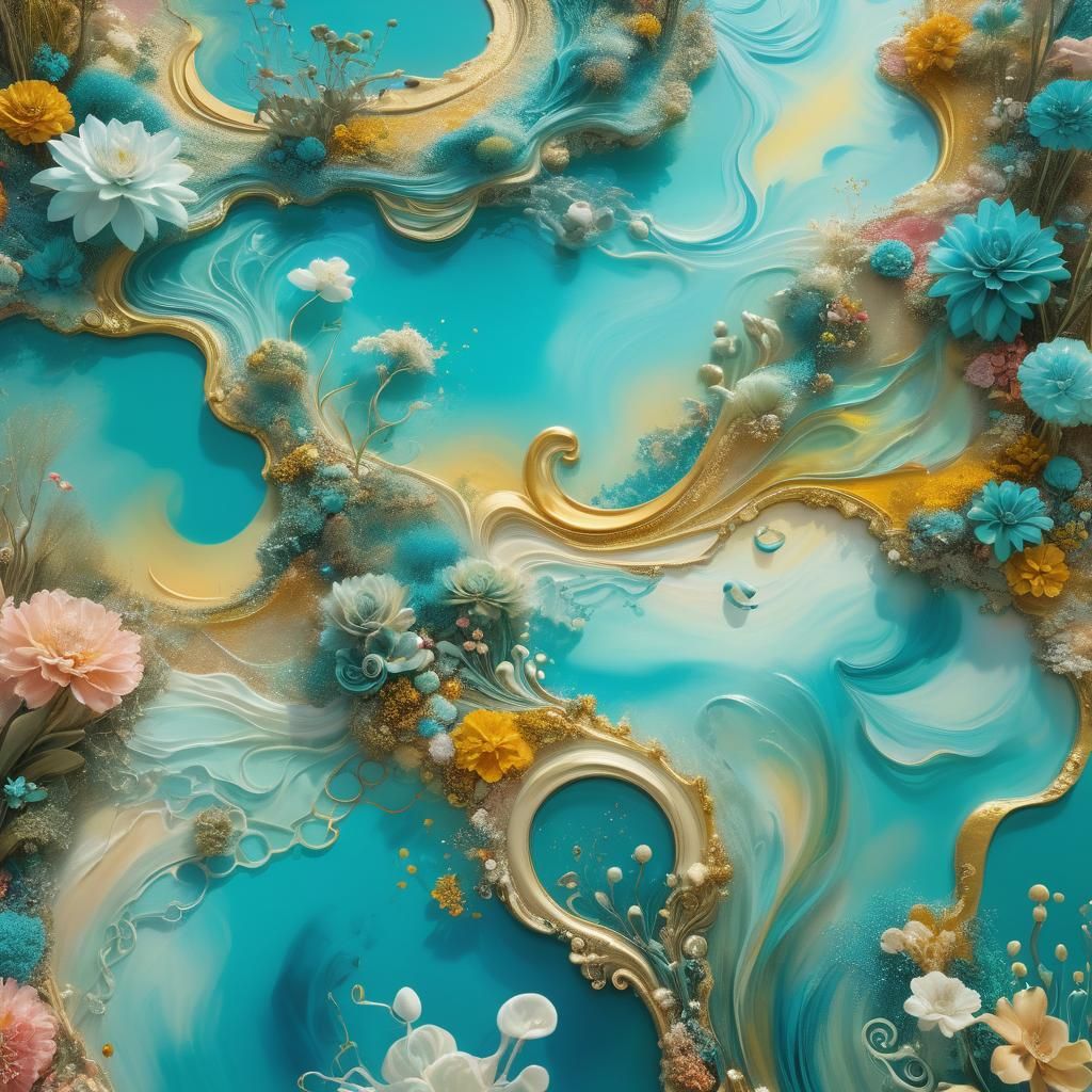 Dreamlike Utopia in Vibrant Hues