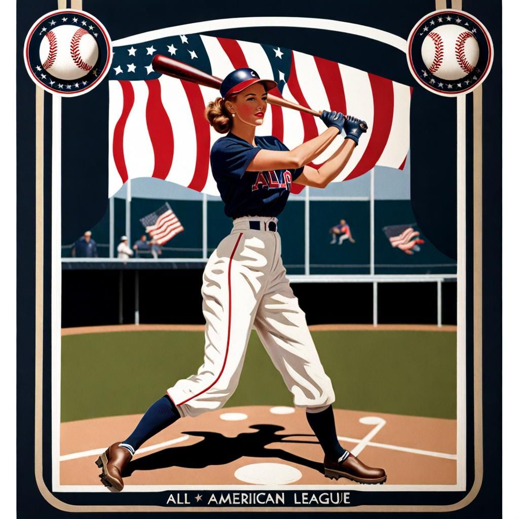 1943 All American Girls Baseball League Card