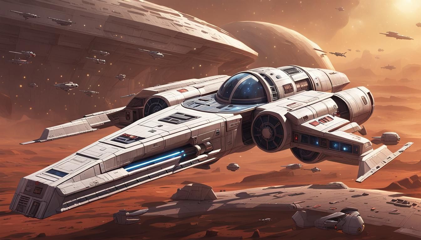 Star Wars Transport Spaceship Designs in Anime Style
