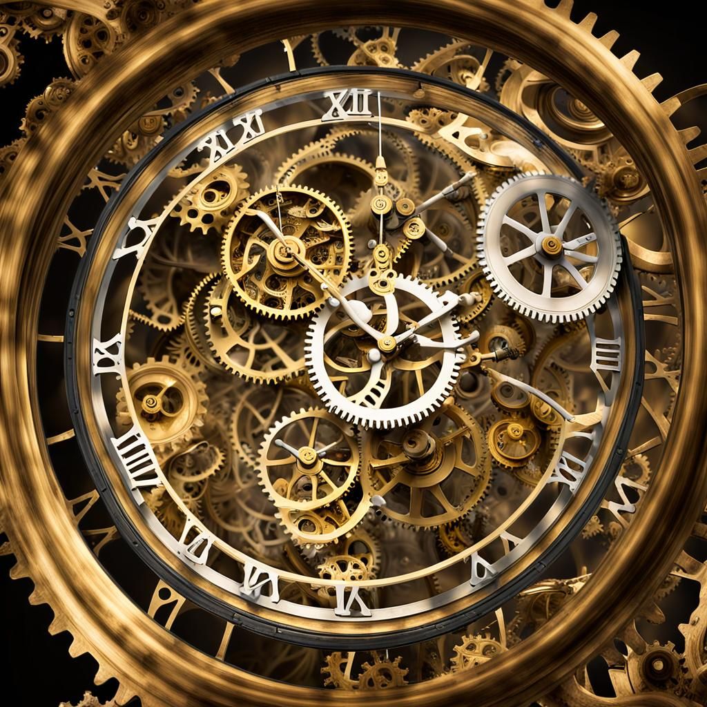 Dreamlike Vortex of Clockwork Elegance