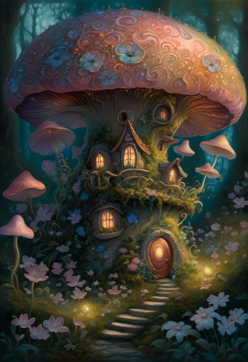 Enchanted Fairy House in Magical Forest
