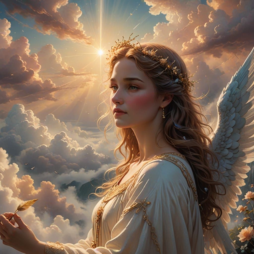 Angel Descends in Heavenly Soft Focus