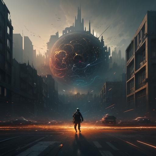 Urban Landscape Illustration: Time and Transience