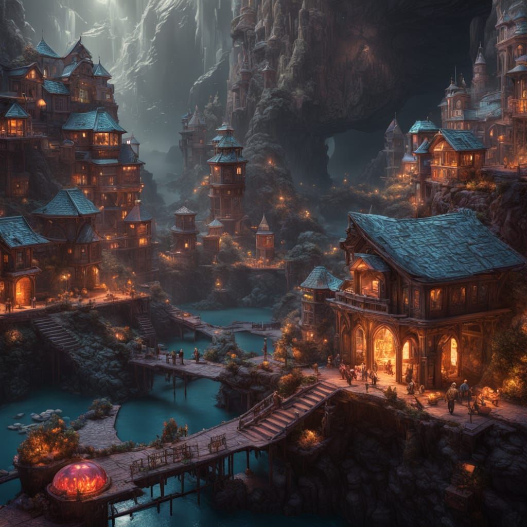 Ants Build Miniature Cities From Trash in Low-Poly 3D Style