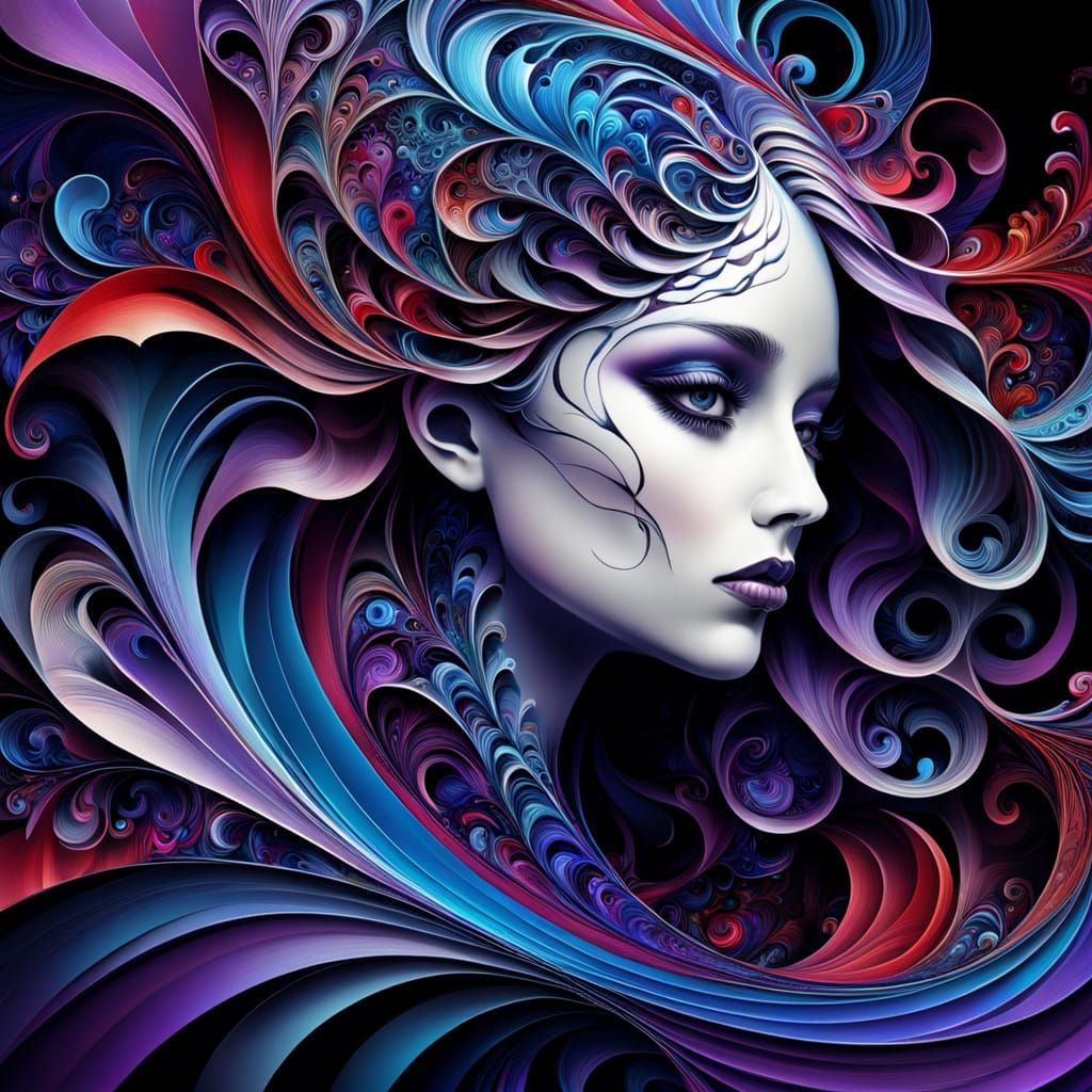 Regret in Vibrant Purple and Blue