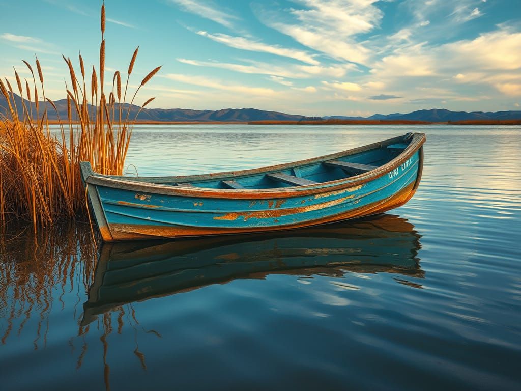 Surrealistic Impressionist Painting of an Abandoned Fishing ...