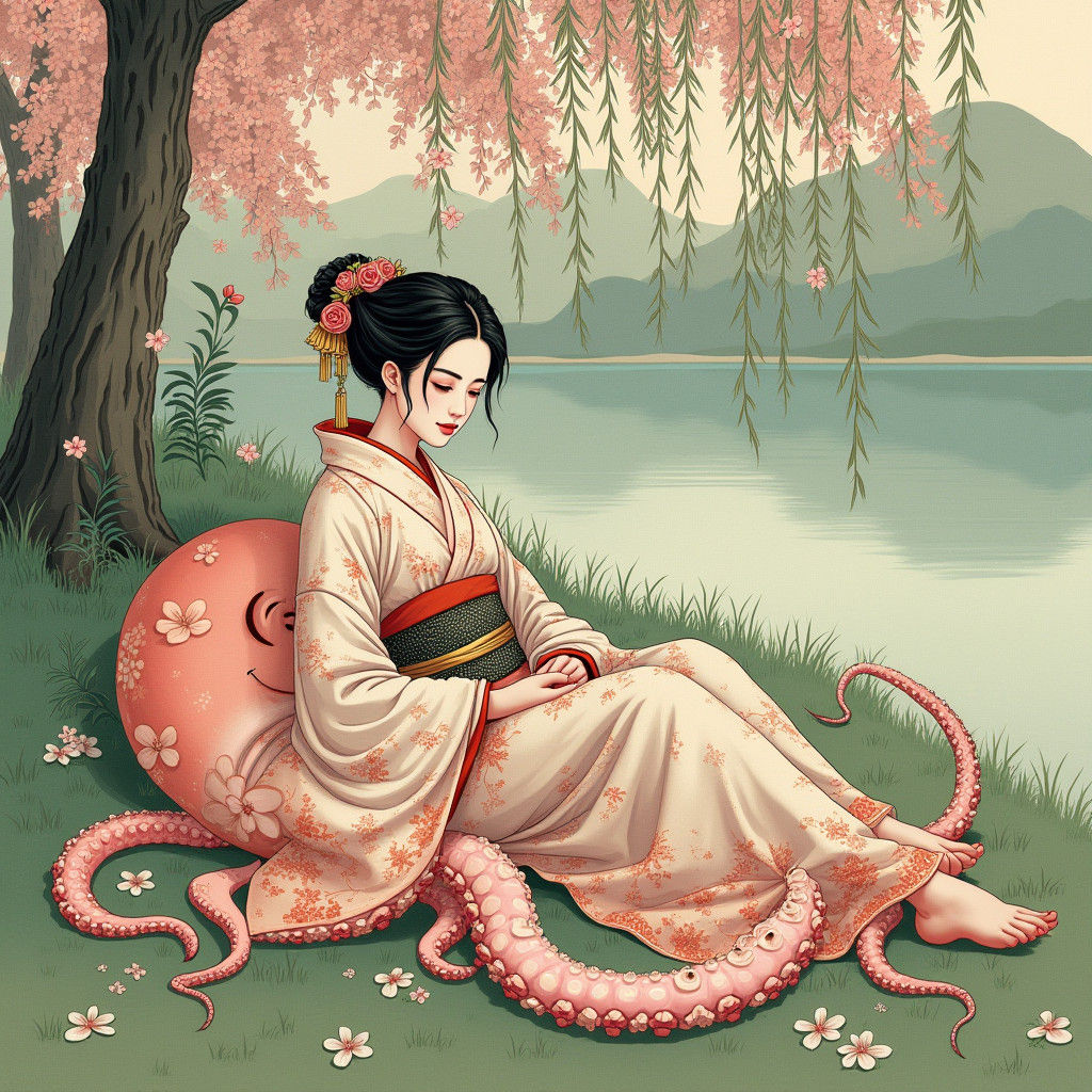 Courtesan and Octopus in Traditional Japanese Art