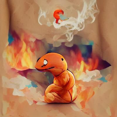 Stylized Charmander Illustration