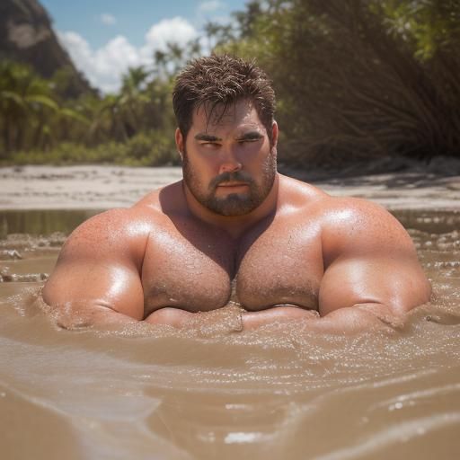 Man Sinking in Quicksand: Professional Photography