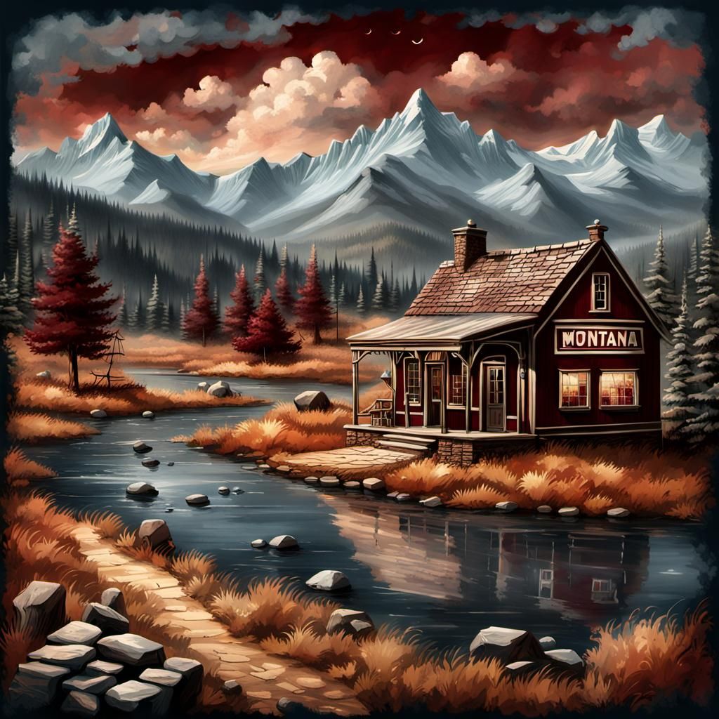 Treasure Map to Montana Candy Store, Fantasy Art