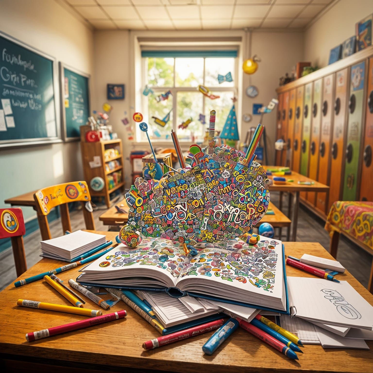 Doodle World Springs to Life in Classroom Scene