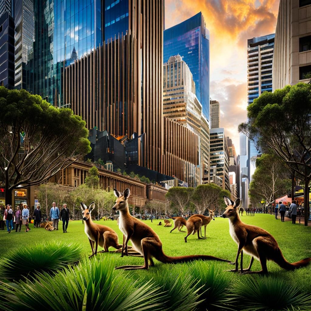 Rewilding Utopia: Kangaroos in Sydney CBD
