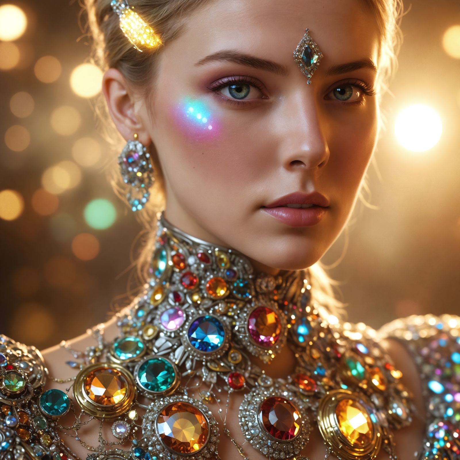 Futuristic Portrait of a Woman with Renaissance Influences