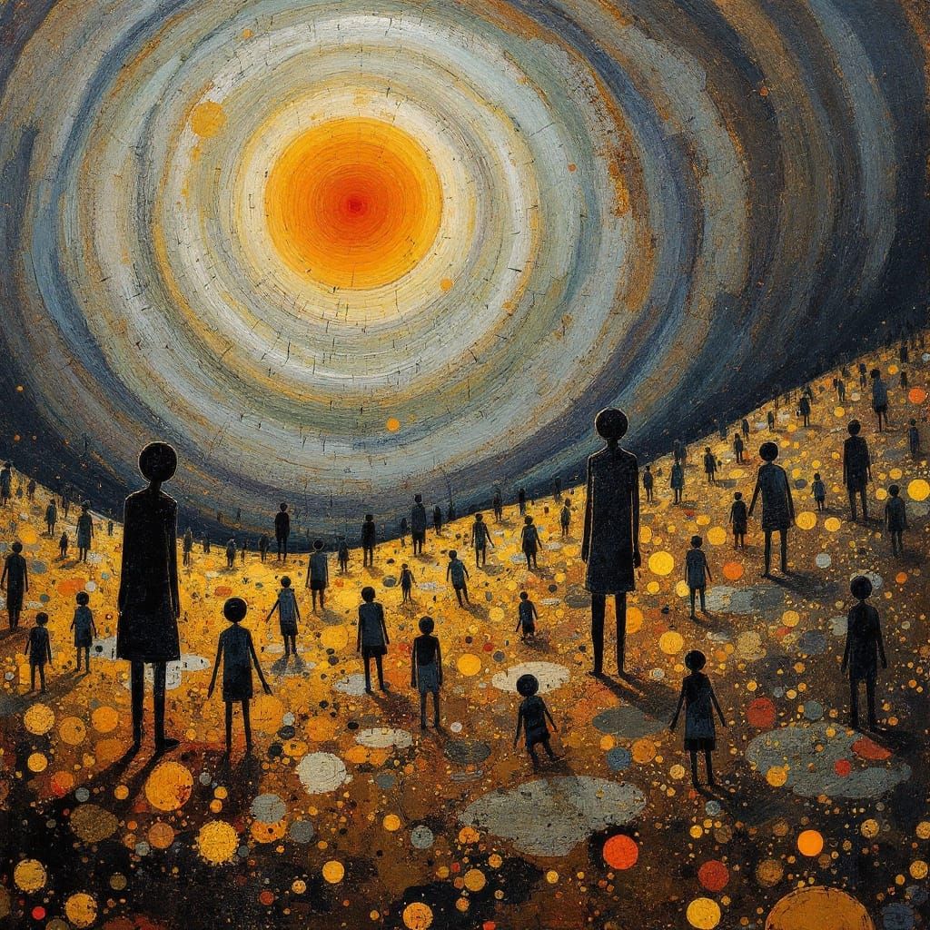 Surreal Rusty Landscape in Textured Surrealist Style