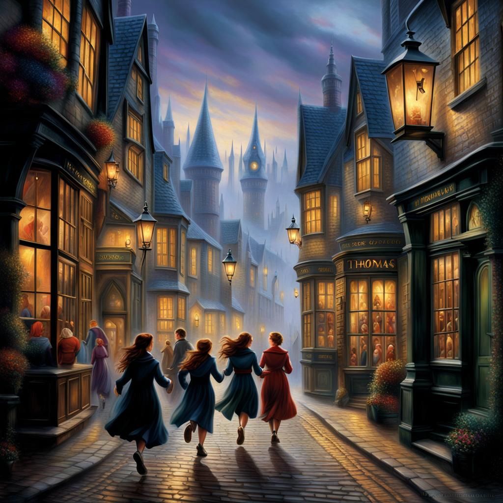 Hogwarts Students Escape Through Diagon Alley in Ethereal St...