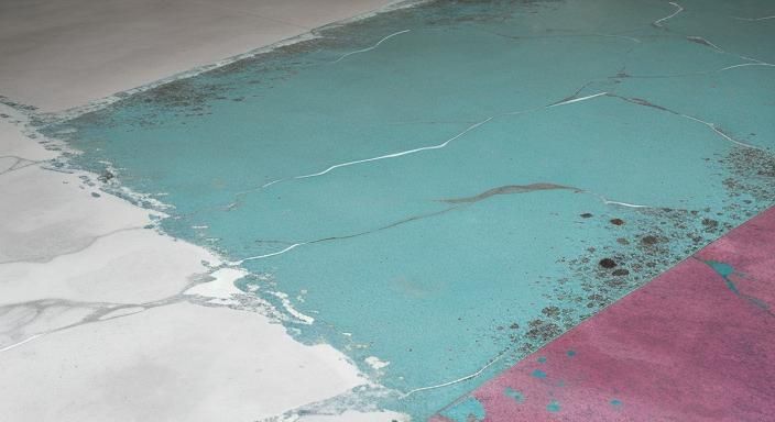 Abstract Turquoise Marble on Polished Concrete Texture