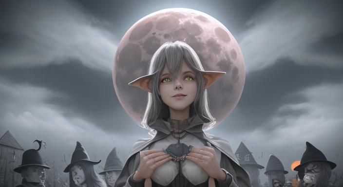 detailed symmetrical small round face small long ridged nose...