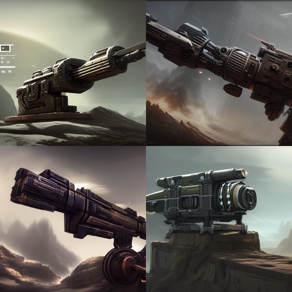 Detailed ODST Minigun Concept Art