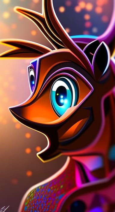 Galaxy Bambi character <deer> hyperrealistic intricate detailed pixelart, Smooth soft skin, big dreamy eyes, 
Soft light...