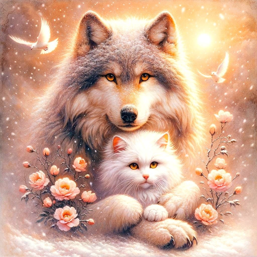 Magical Friendship in Whimsical Watercolour Style