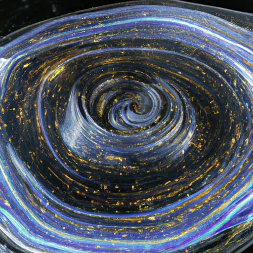 Intricate Glass Sculpture of the Milky Way