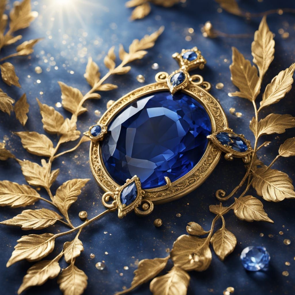 Prince Offers Sapphire Medallion in Digital Fantasy Art