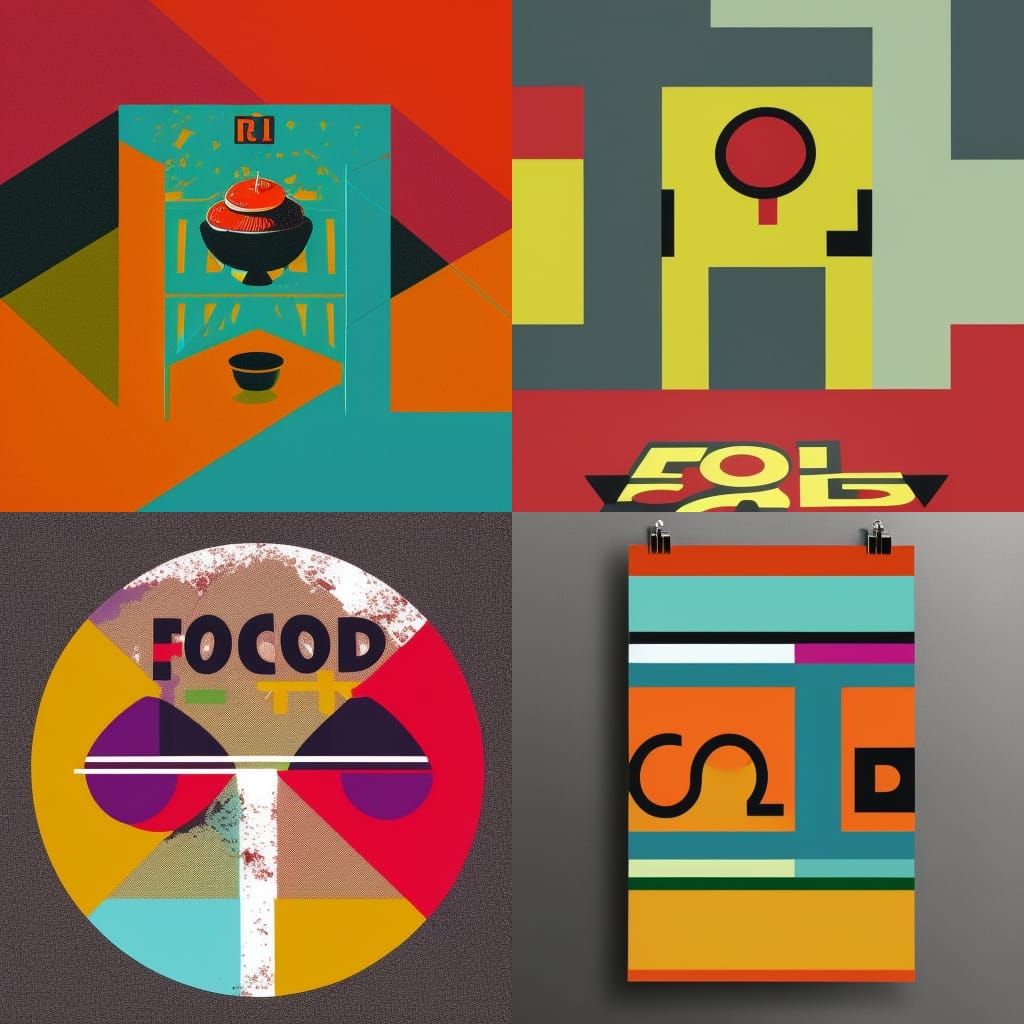 Pop Art Food Screen Print in 8k Resolution