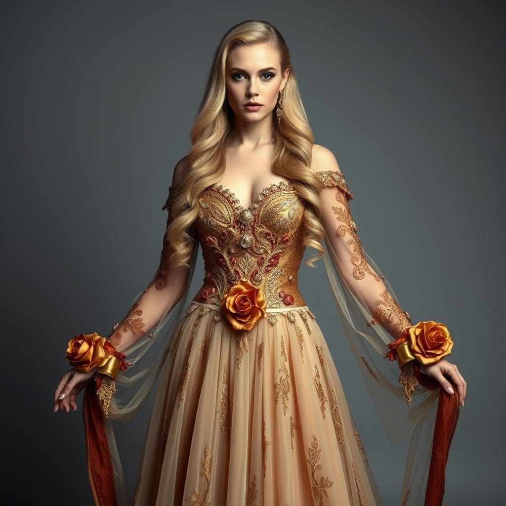 Ethereal Medieval Fantasy Portrait in Photorealistic Style