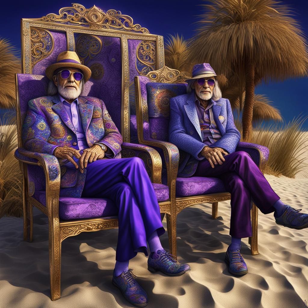 Hippies on the beach