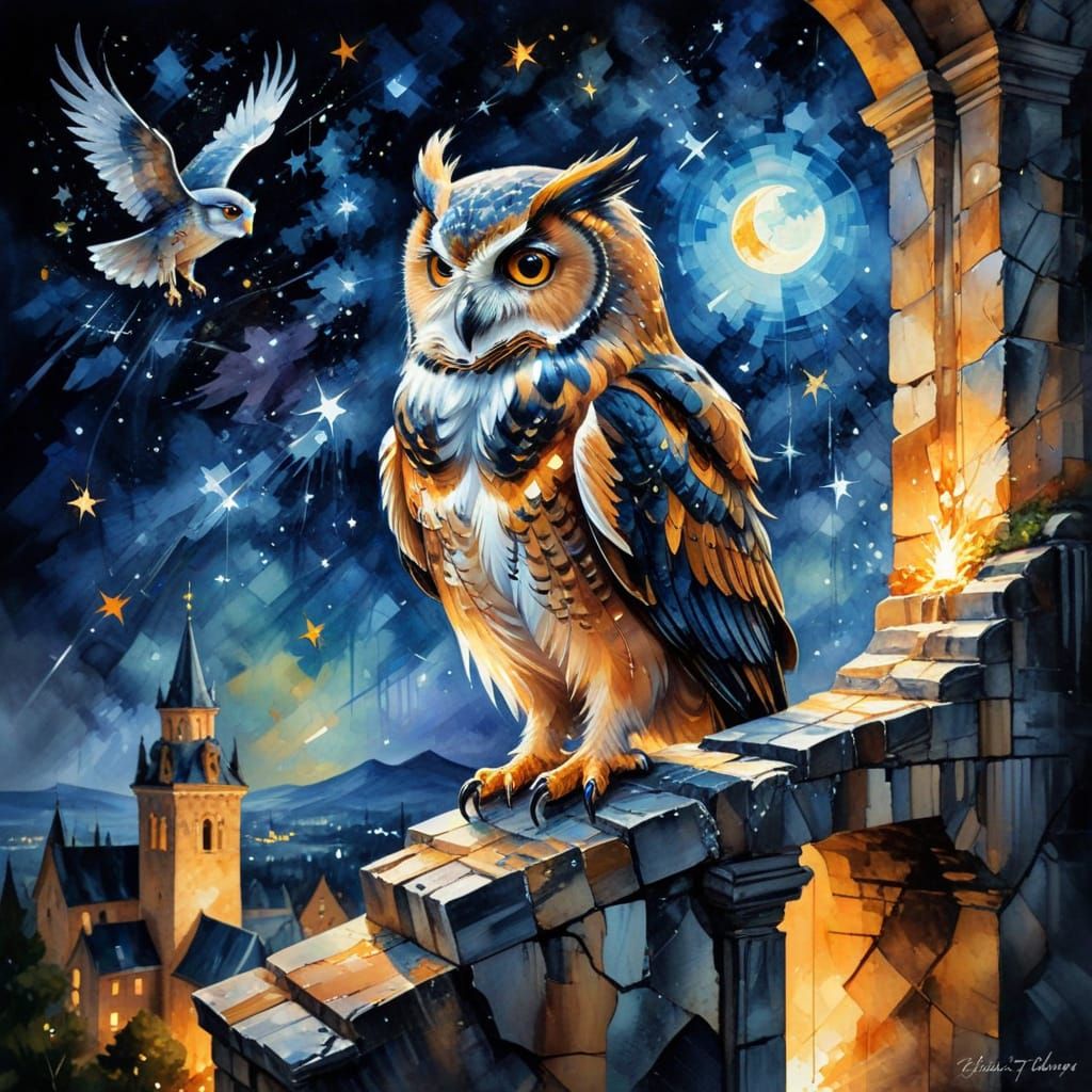 Whispering Guardian of Forgotten Dreams Under Starlit Skies