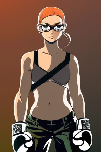 Beautiful Slavic Girl in Fighting Stance Concept Art